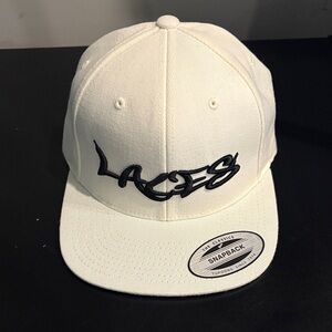 LACES White Snapback Hat